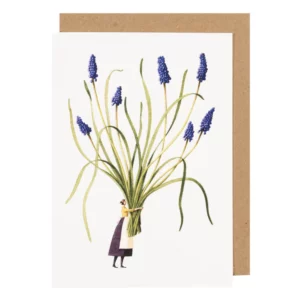 Spring Flowers Muscari Greeting Card