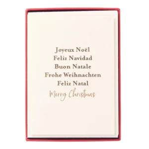 Joyeux Noel Christmas Cards - 15 pack