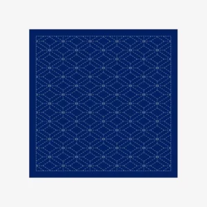 Sashiko Sampler - Navy Triple Diamond Pattern